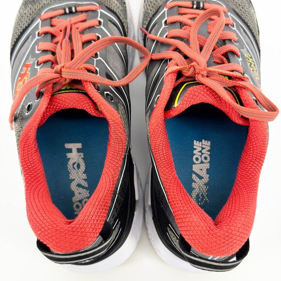 Hoka One One Conquest 3 Road Running Shoes Men’s 9.5 Black/Red Athletic Sneakers - Picture 9 of 11